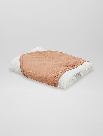 Capa de baño de rizo y gasa de algodón