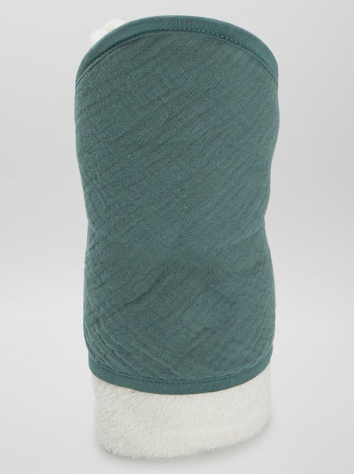 Capa de baño de rizo y gasa de algodón - Kiabi