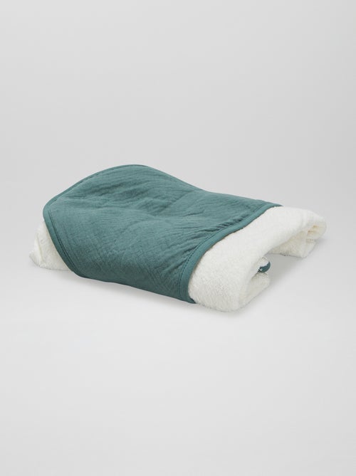 Capa de baño de rizo y gasa de algodón - Kiabi