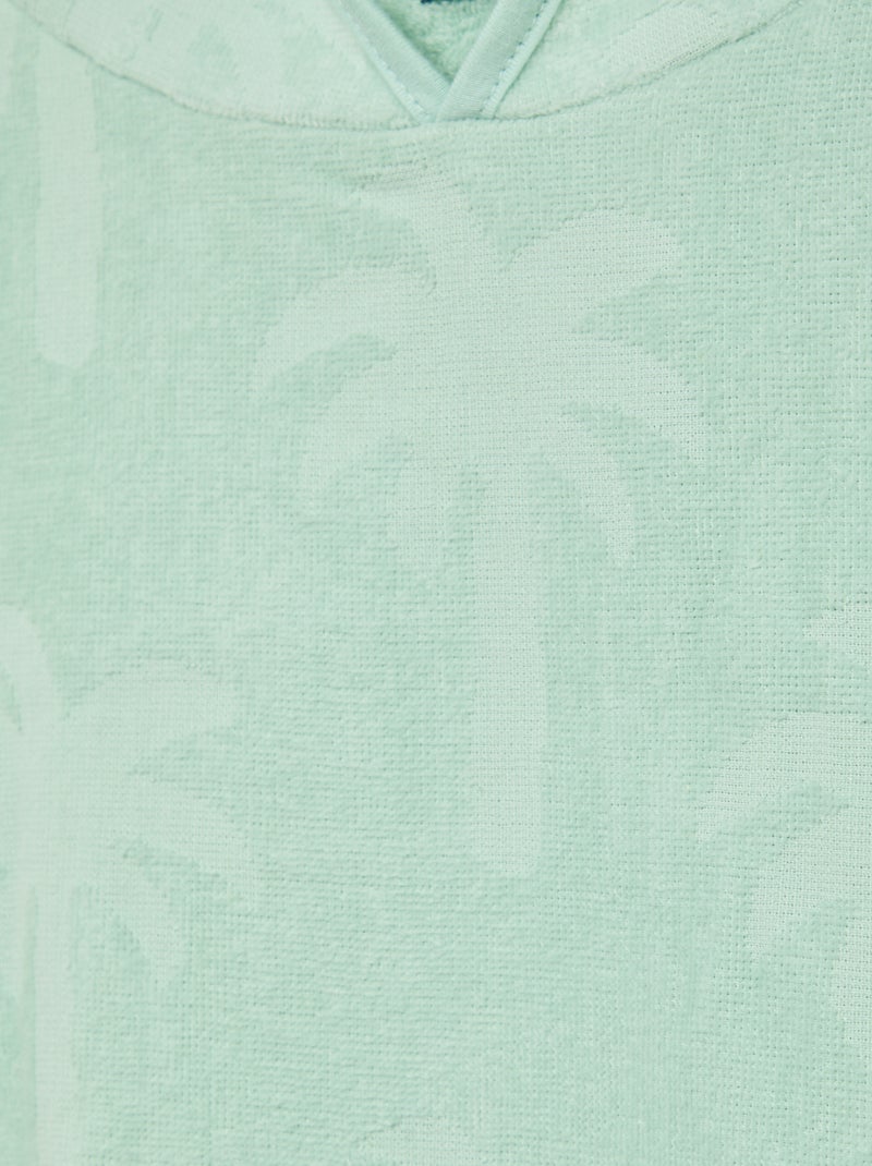 Capa de baño lisa con capucha Azul - Kiabi