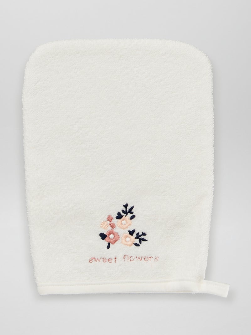 Capa de baño + manopla - 2 piezas BLANCO - Kiabi