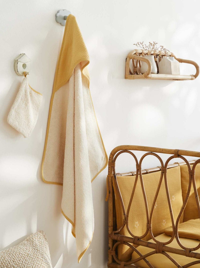 Capa de baño + manopla AMARILLO - Kiabi