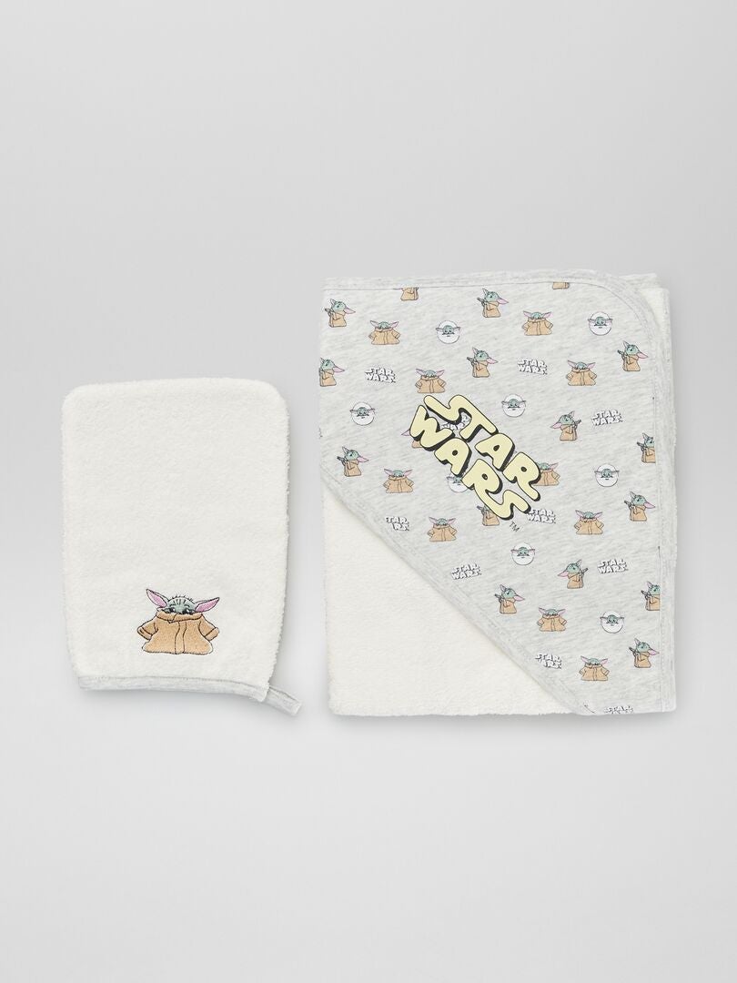 Capa de baño + manopla 'The Mandalorian' GRIS - Kiabi
