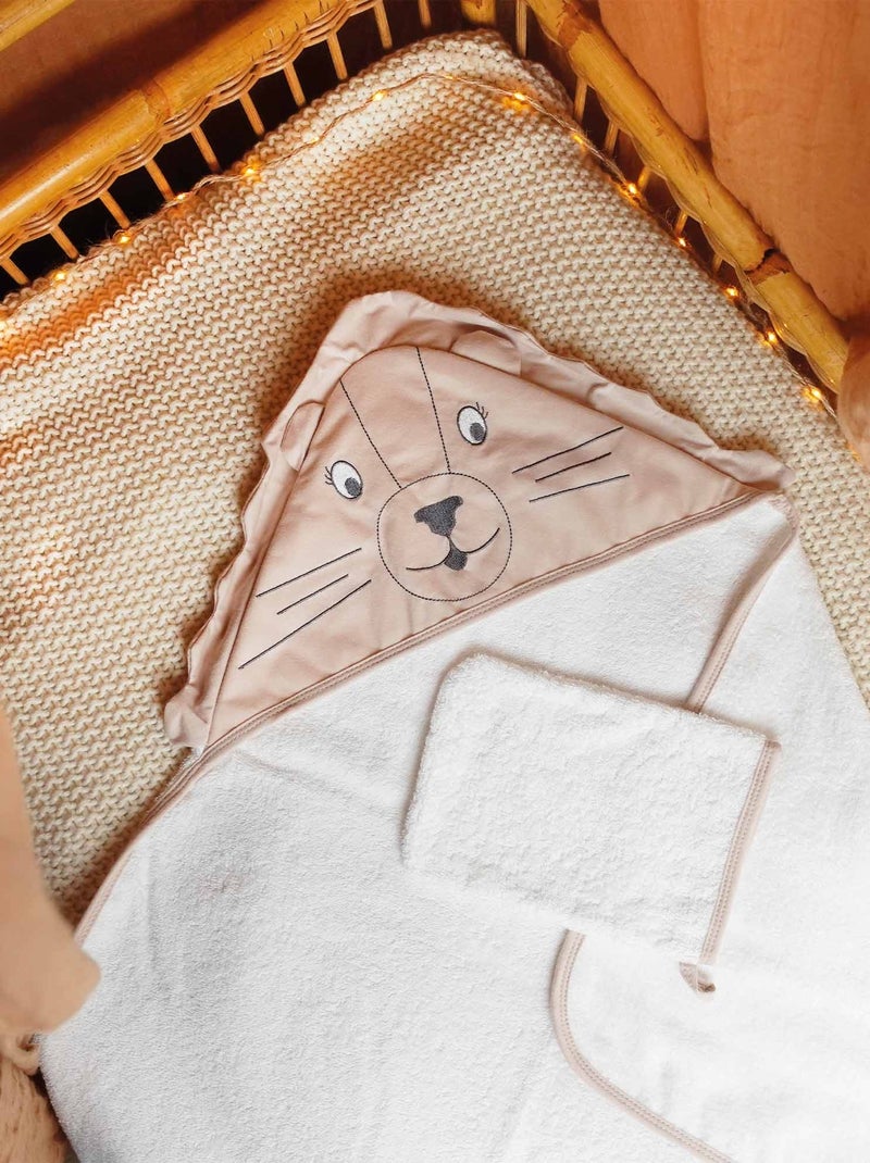 Capa de baño para bebé Beige/Blanco - Kiabi