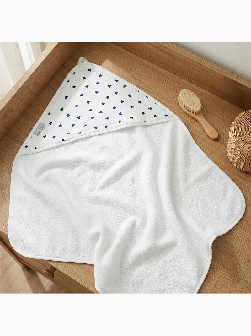 Capa de baño para bebé de algodón y bambú | SEVIRA KIDS Azul marino - Kiabi