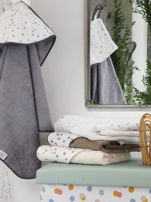 Capa de baño para bebé de rizo de algodón ESTRELLA - Kiabi Capa de baño para bebé de rizo de algodón ESTRELLA - Kiabi