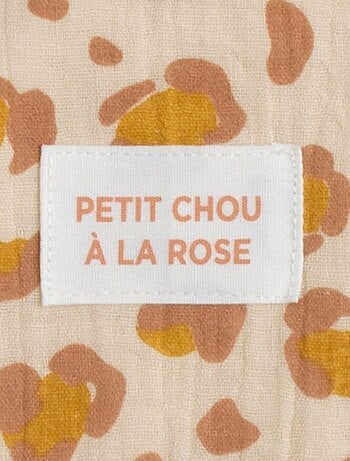 Capa de baño para bebé en gasa de algodón con manopla de - SAUTHON