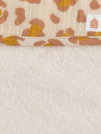 Capa de baño para bebé en gasa de algodón con manopla de - SAUTHON