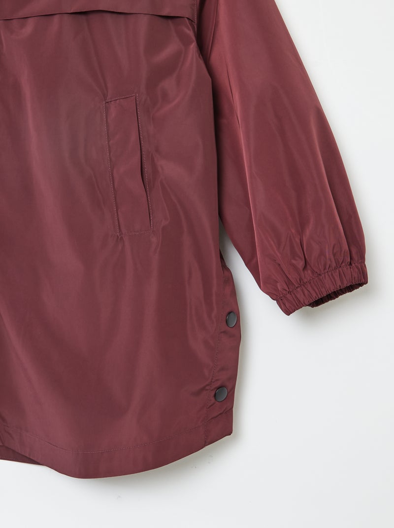 Capa de lluvia con capucha rojo - Kiabi