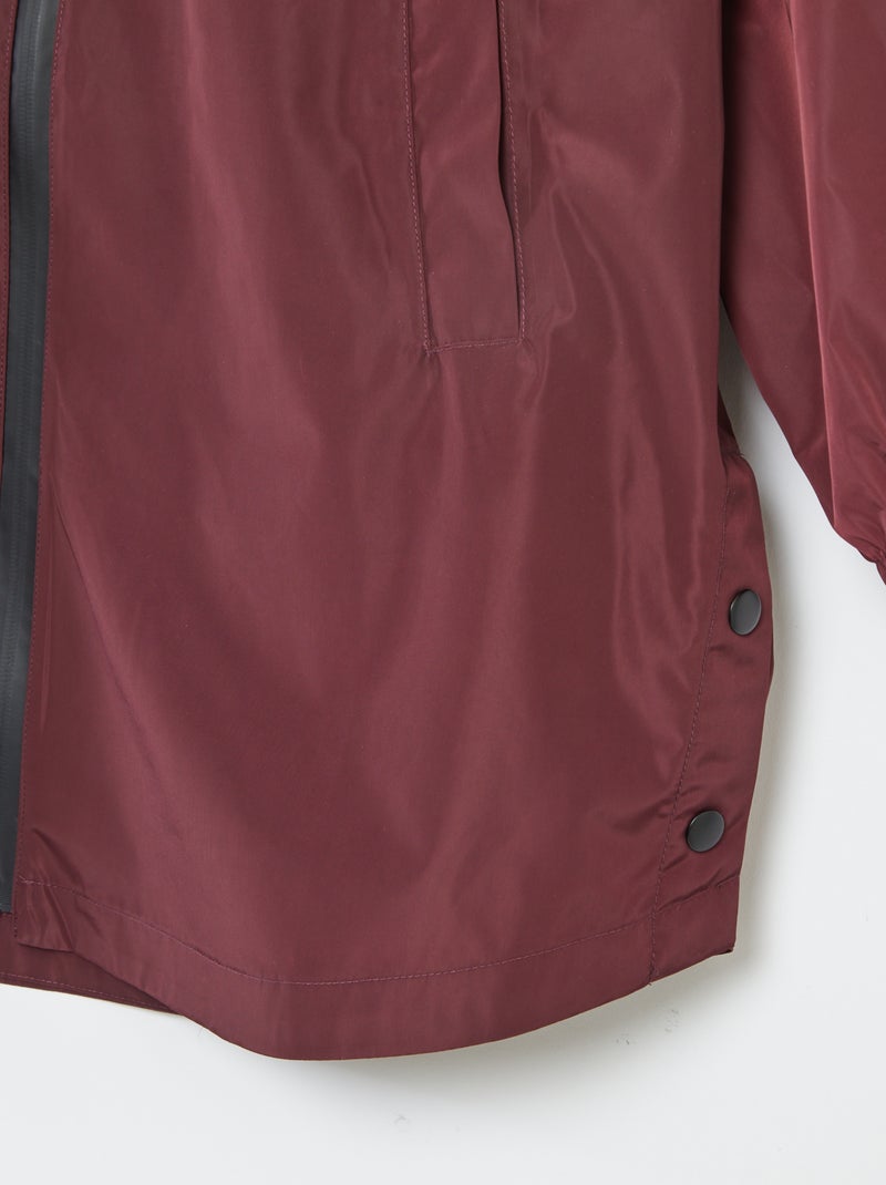 Capa de lluvia con capucha rojo - Kiabi