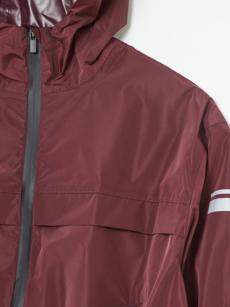 Capa de lluvia con capucha rojo - Kiabi