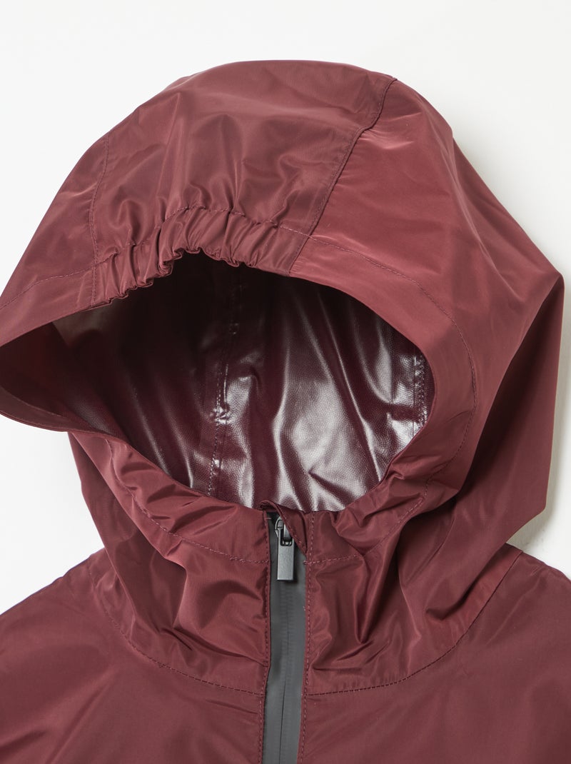 Capa de lluvia con capucha rojo - Kiabi