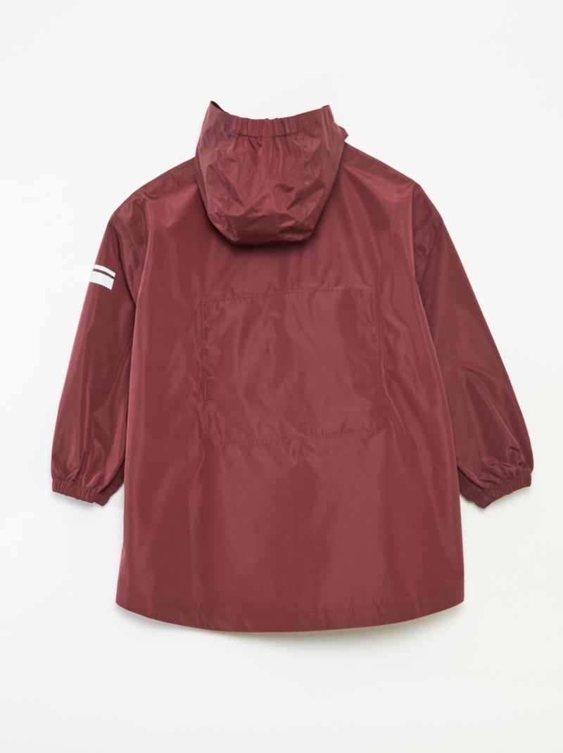 Capa de lluvia con capucha rojo - Kiabi