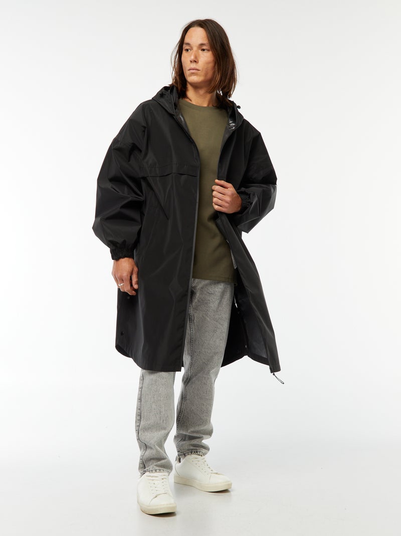 Capa de lluvia impermeable con capucha negro - Kiabi