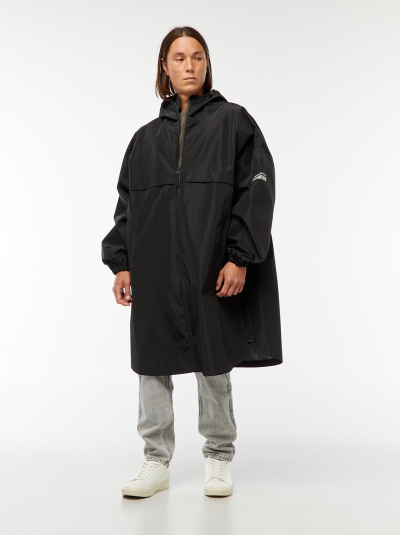 Capa de lluvia impermeable con capucha negro - Kiabi