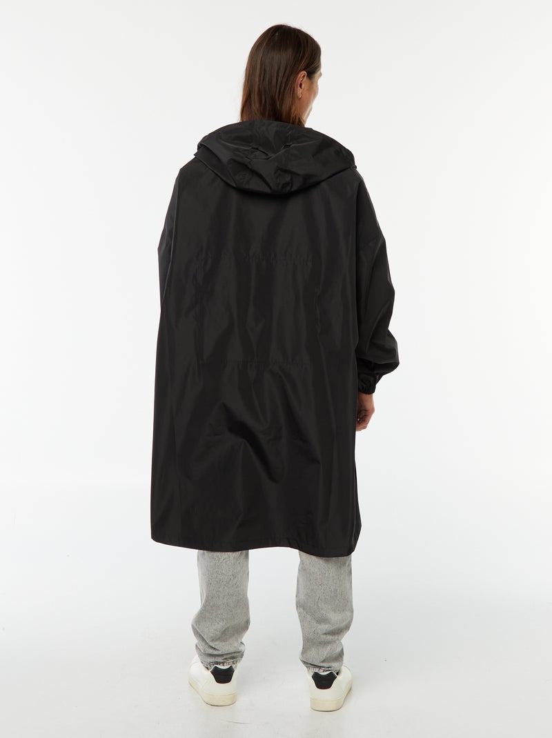 Capa de lluvia impermeable con capucha negro - Kiabi