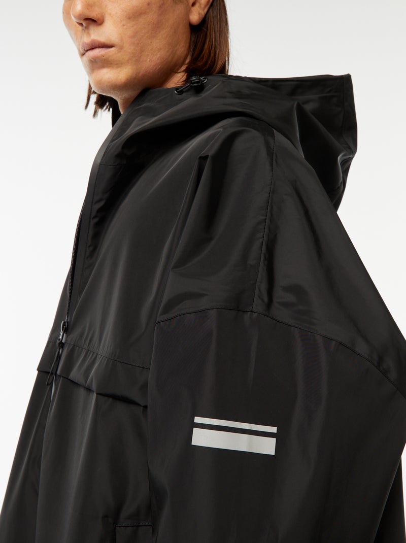 Capa de lluvia impermeable con capucha negro - Kiabi