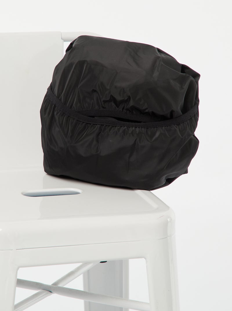 Capa de lluvia larga con capucha negro - Kiabi