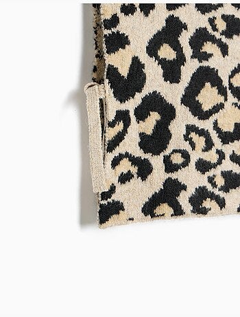 Capa de punto con estampado animal, mo fashion