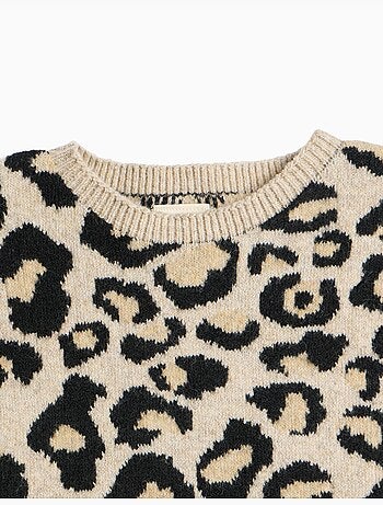 Capa de punto con estampado animal, mo fashion