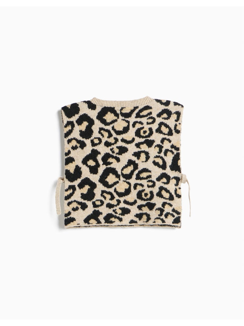Capa de punto con estampado animal, mo fashion Multicolor - Kiabi