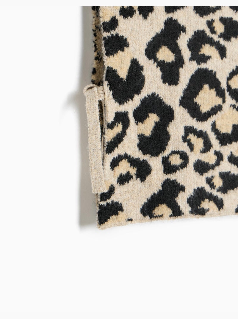 Capa de punto con estampado animal, mo fashion Multicolor - Kiabi