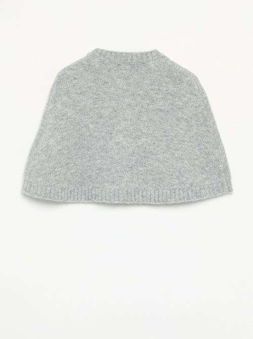 Capa de punto con lazos de terciopelo - Kiabi Capa de punto con lazos de terciopelo - Kiabi