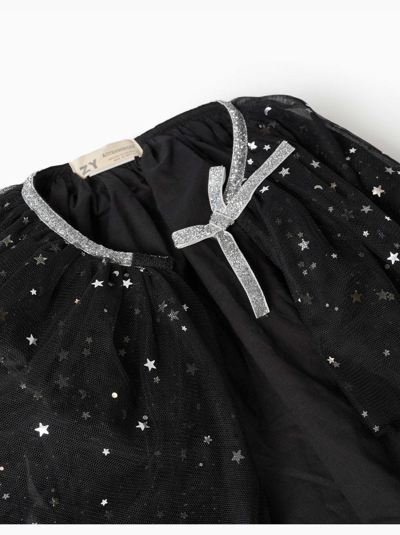 Capa de terciopelo con lunares de lurex Negro Negro - Kiabi