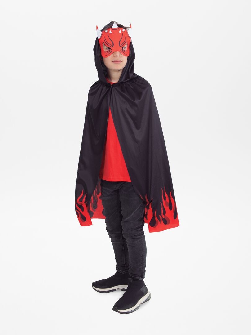 Amante Fondos Reacondicionamiento Capa 'diablo' con capucha - Disfraz - negro/rojo - Kiabi - 12.00€