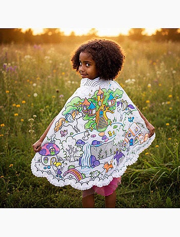 Capa infantil de algodón para colorear princesa | Great Pretenders
