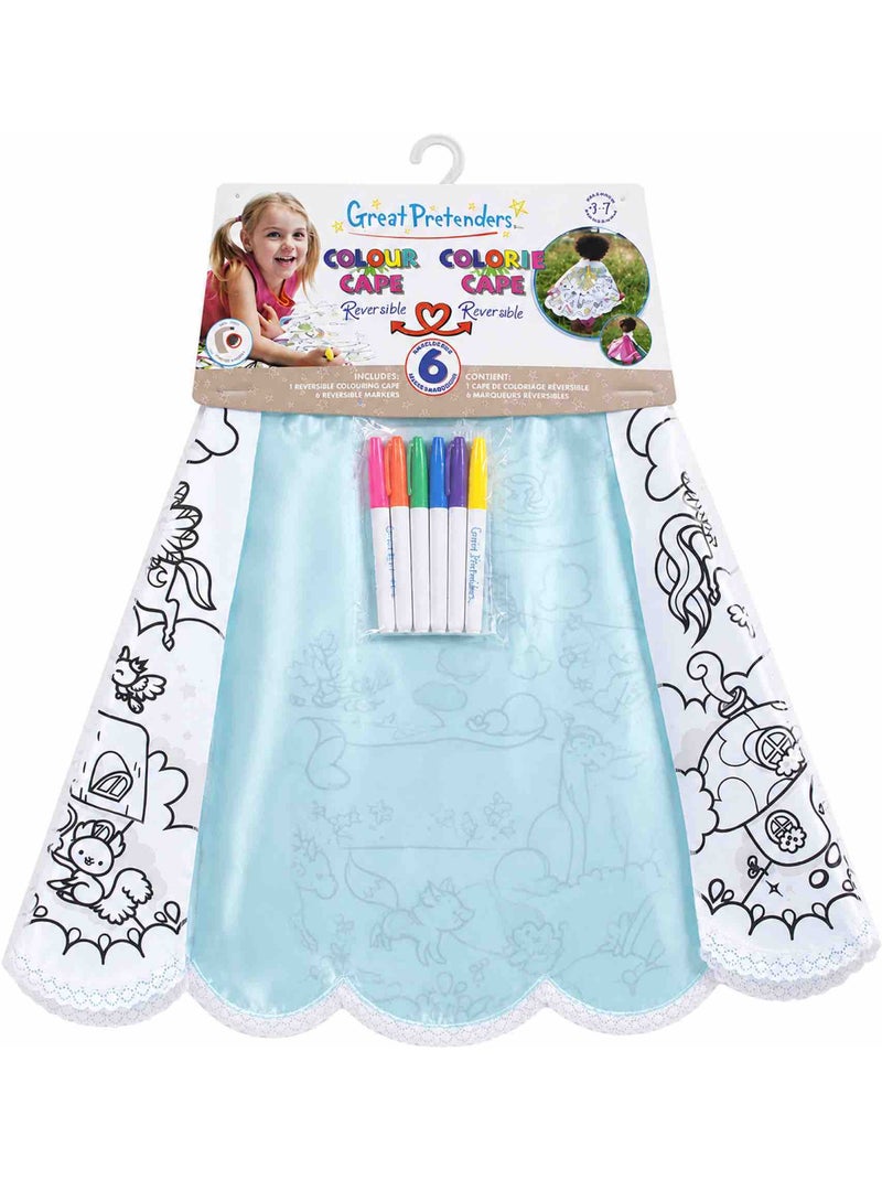 Capa infantil de algodón para colorear princesa | Great Pretenders Azul turquesa - Kiabi