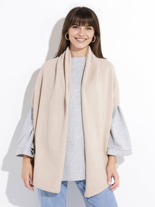 Capa tipo poncho de punto cálida con lana - AFIBEL - Kiabi