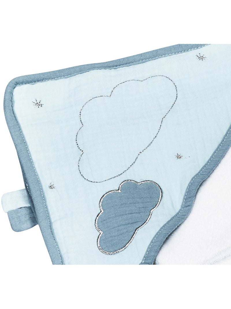 Capa y guante de baño de - SAUTHON Blanco Azul - Kiabi