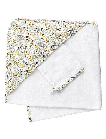 Capa y guante de baño de algodón - SAUTHON