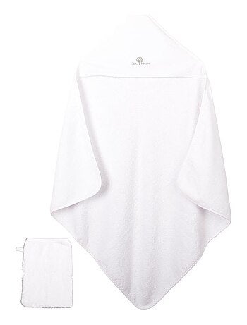 Capa y manopla de baño de algodón orgánico