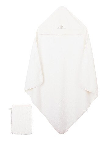 Capa y manopla de baño de algodón orgánico