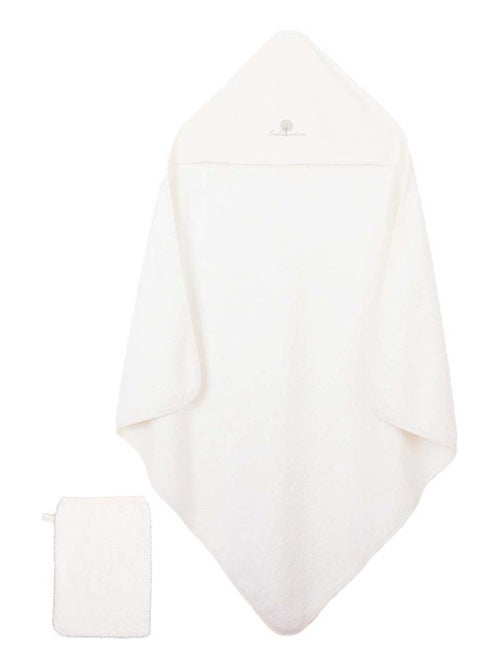 Capa y manopla de baño de algodón orgánico - Kiabi
