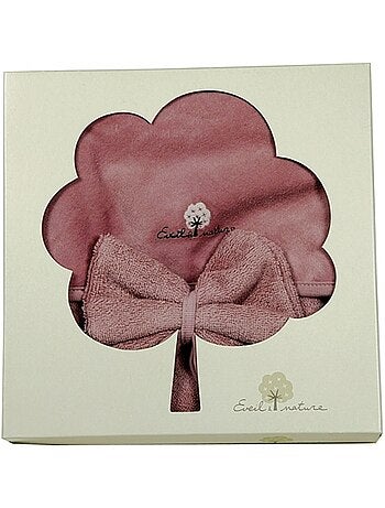 Capa y manopla de baño de algodón orgánico