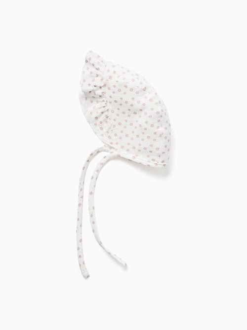 Capota de algodón con motivo floral y tiras - Kiabi