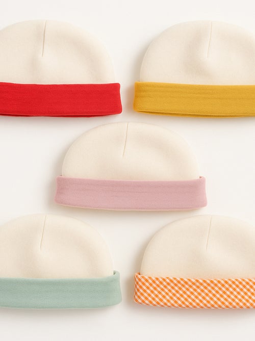 Capota de Nacimiento de Algodón Biológico Blanco y Vichy - Kiabi