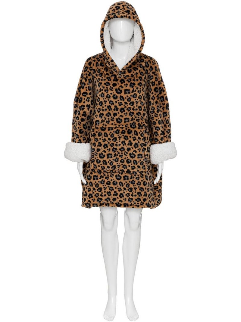 Capucha 85x118cm beige estampado leopardo Beige - Kiabi