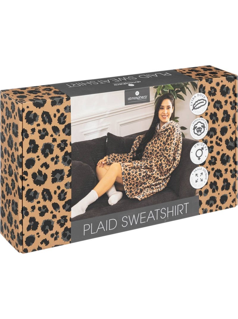 Capucha 85x118cm beige estampado leopardo Beige - Kiabi