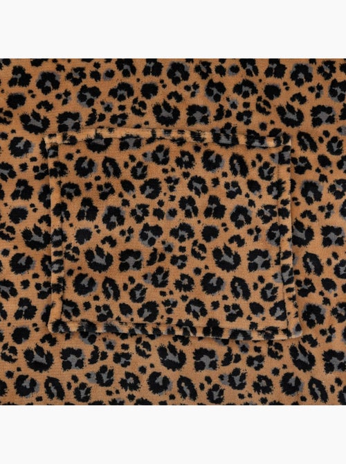 Capucha 85x118cm beige estampado leopardo - Kiabi
