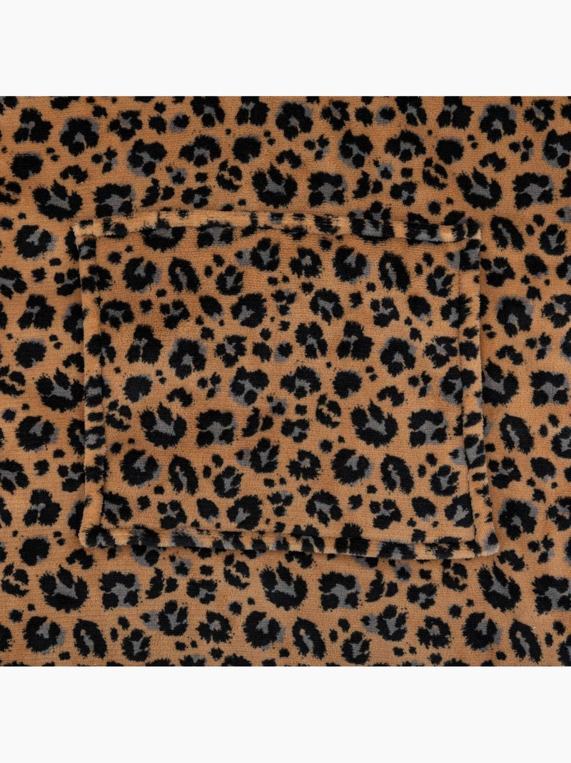 Capucha 85x118cm beige estampado leopardo Beige - Kiabi