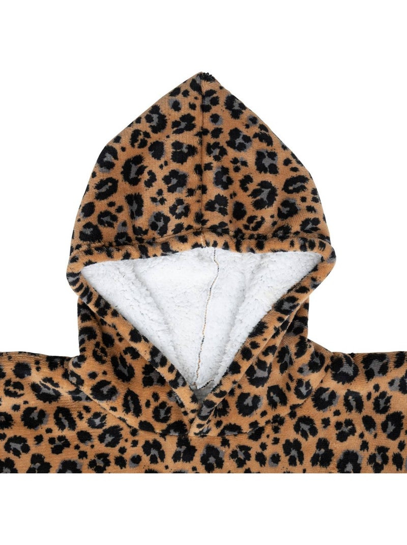 Capucha 85x118cm beige estampado leopardo Beige - Kiabi