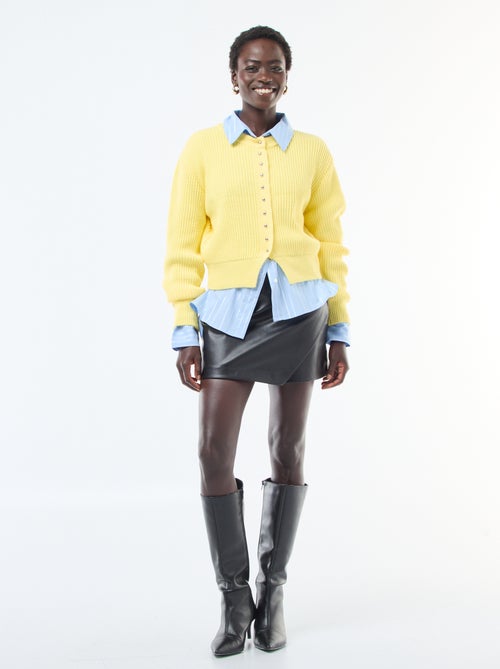 Cárdigan abotonado de punto grueso - Kiabi