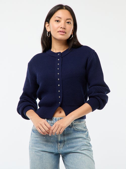 Cárdigan abotonado de punto grueso - Kiabi