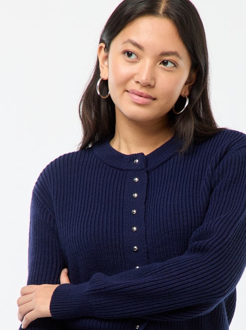 Cárdigan abotonado de punto grueso - Kiabi