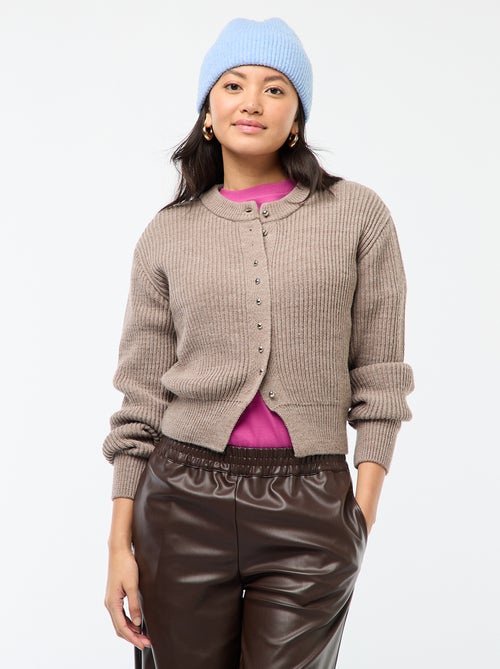 Cárdigan abotonado de punto grueso - Kiabi