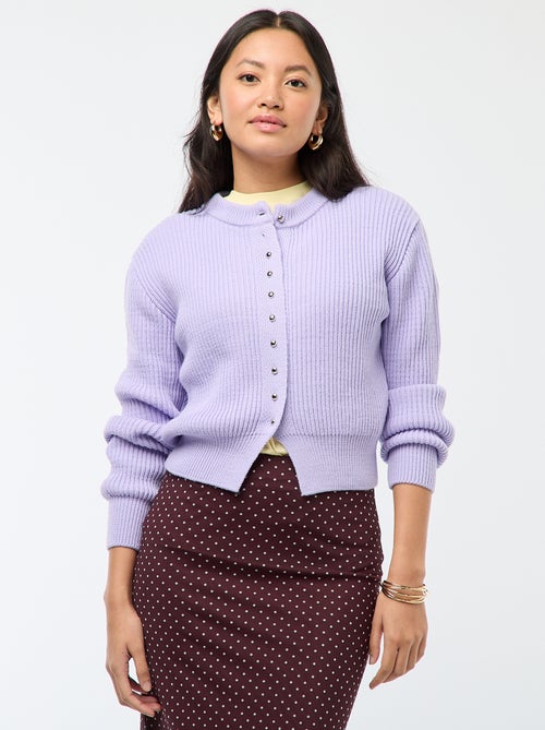 Cárdigan abotonado de punto grueso - Kiabi